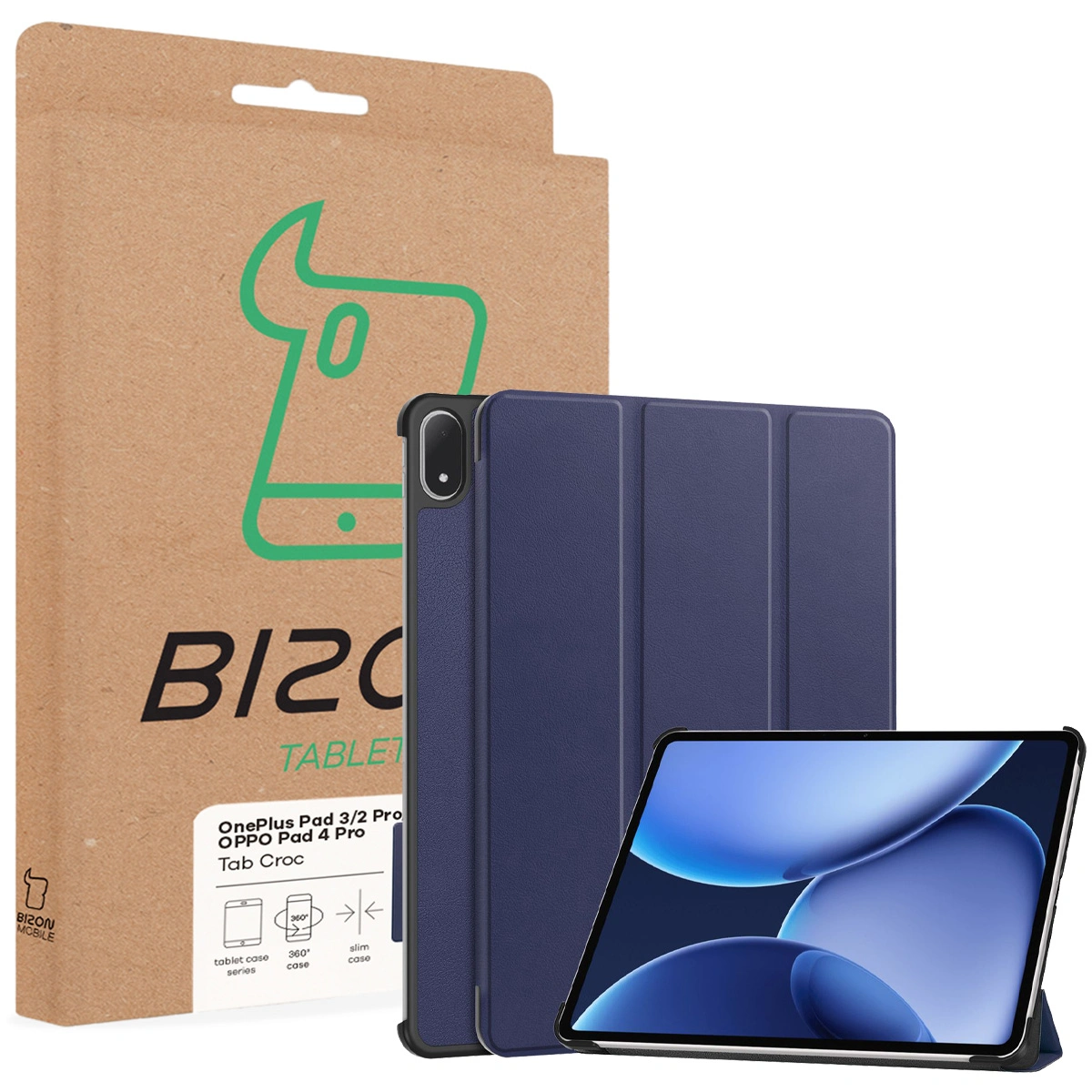 Przód pudełka Bizon Case z dedykowaną etykietą do OnePlus Pad 3 / OnePlus Pad 2 Pro / OPPO Pad 4 Pro